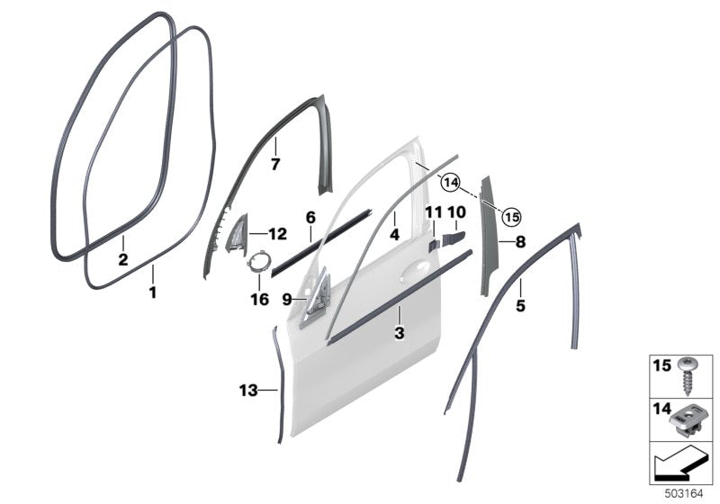 Genuine BMW 51339461592 G06 Mirror Triangle High End System Right (Inc. X6)