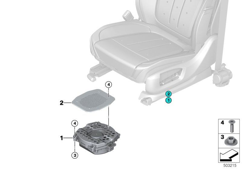 Genuine BMW 65132622510 G07 G05 G06 Central Bass High-End Sound System (Inc. X7)