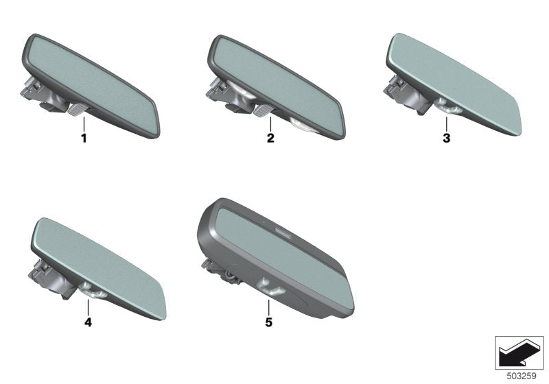 Genuine BMW 51166838309 G15 G16 F91 Rearview Mirror Ec / Led (Inc. M135iX, X7 30dX & 840i)