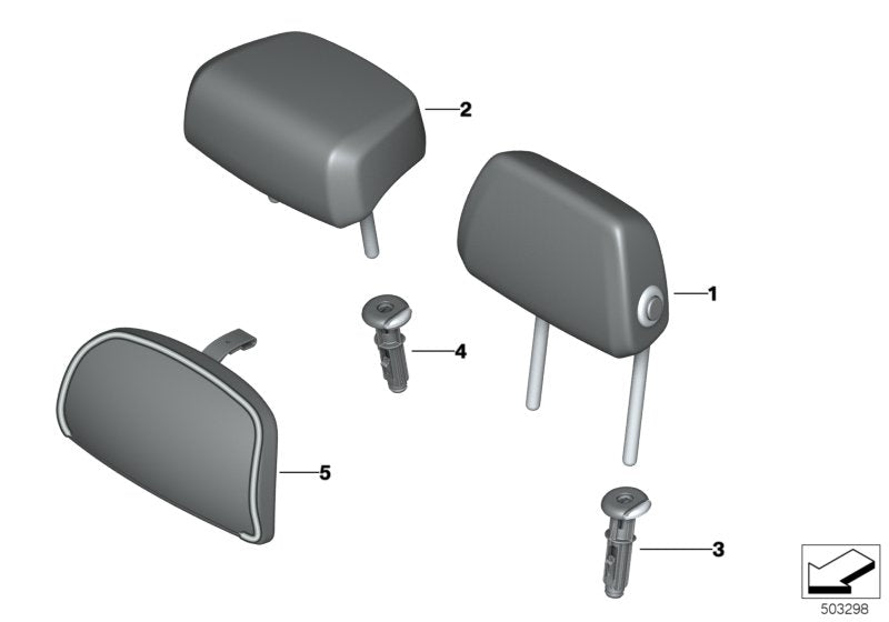 Genuine BMW 52207939509 G05 G07 Headrest, Leather, Outer SCHWARZ (Inc. X5 & X7 M50dX)