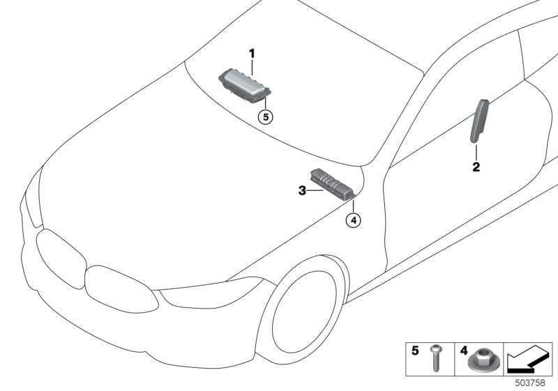 Genuine BMW 52108745542 F91 Side Airbag, Front Right Seat S48CA (Inc. M8)