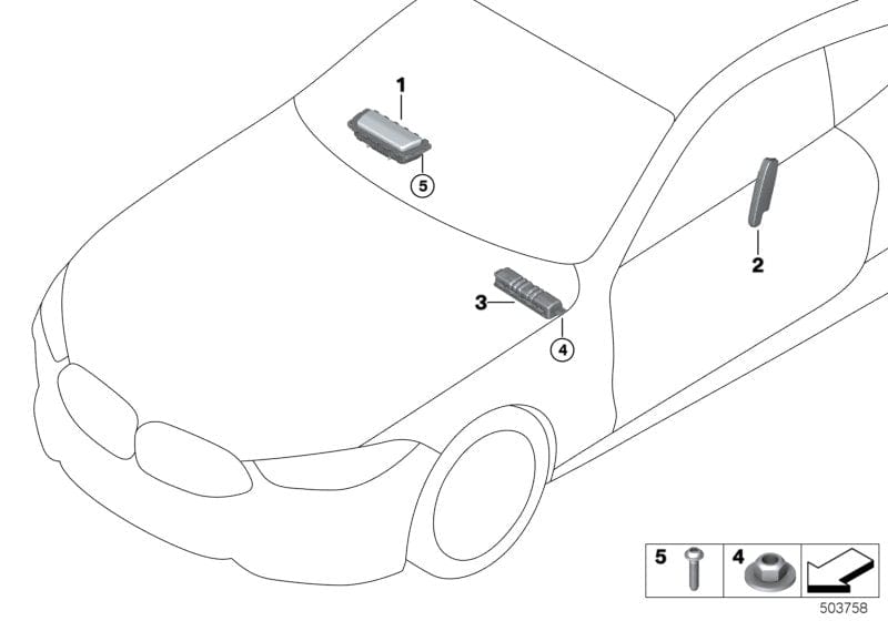 Genuine BMW 72127451484 F91 G14 Side Airbag, Front Right Seat (Inc. 840dX, 840i & M8)