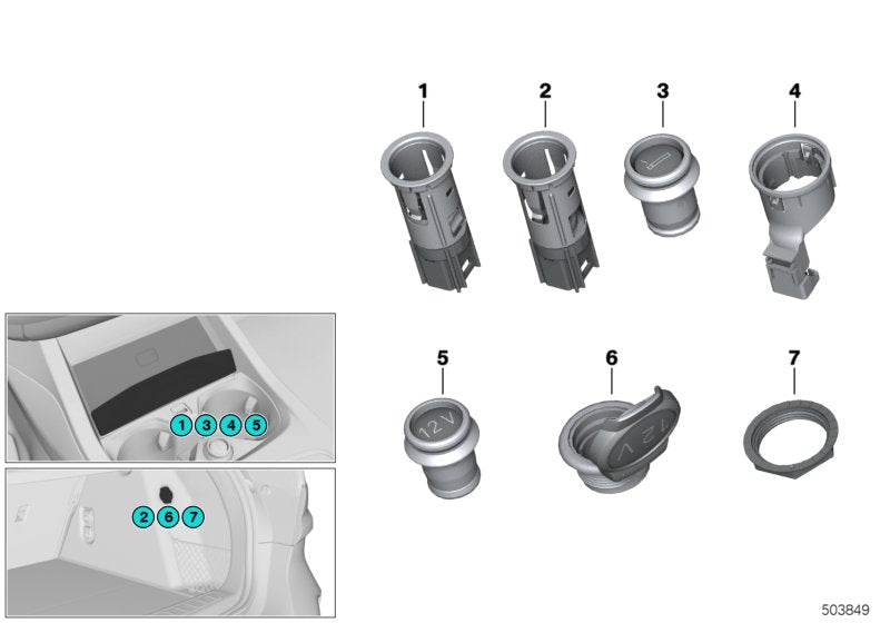 Genuine BMW 61347947767 F40 G05 F44 Plug-In Socket (Inc. X5 40i, M135iX & X6 M50dX)
