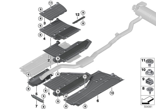 Genuine BMW 51757351447 G30 Underbody Panelling, Side On Left (Inc. 530e & 530eX)
