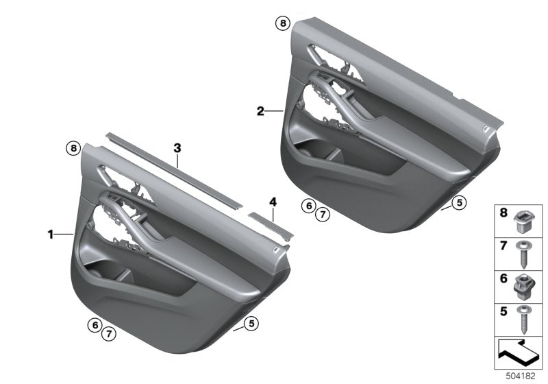 Genuine BMW 51429474271 G07 Door Trim Panel, Rear, Left COFFEE (Inc. X7)