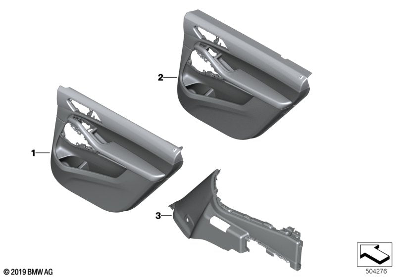 Genuine BMW 51427997569 G07 Door Lining Leather Rear Left COFFEE (Inc. X7)