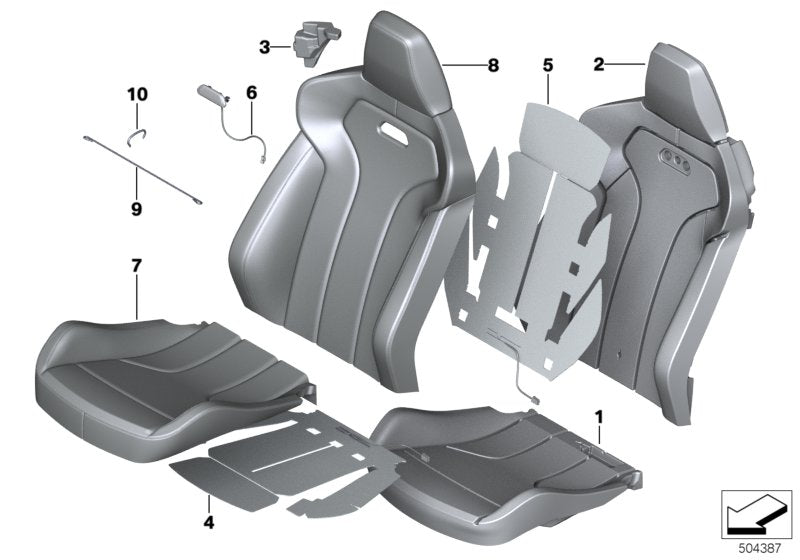 Genuine BMW 52108058459 Insert, Backrest LINKS (Inc. M2 Competition)