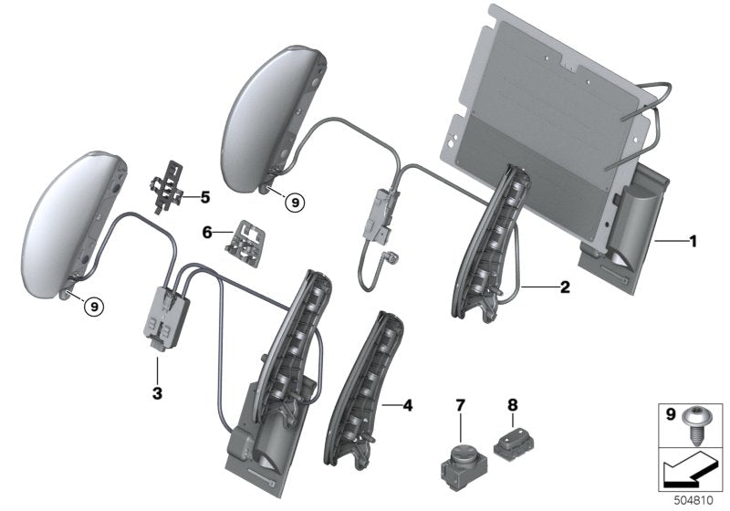 Genuine BMW 52108811892 F40 Carrier Plate, Right (Inc. 120dX, 118i & M135iX)