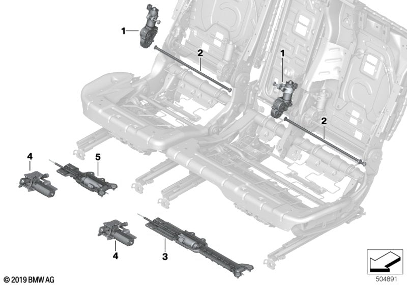 Genuine BMW 52207497466 G05 G07 Spare Part Kit, Backrest Drive 0.4 (Inc. X5)