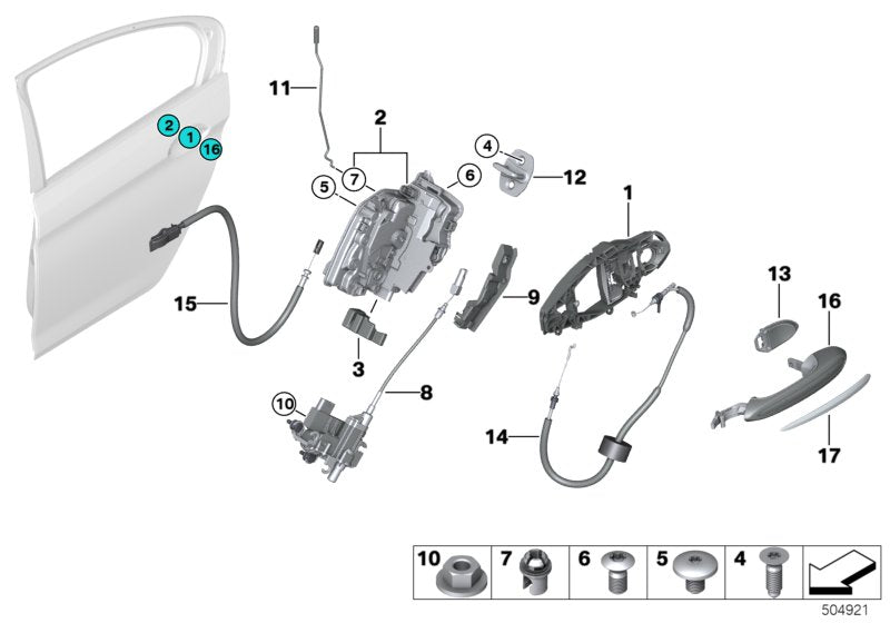 Genuine BMW 51227396809 G30 F90 G31 Drive Soft Close Automatic Left Rear (Inc. 520d ed, M550iX & M5)