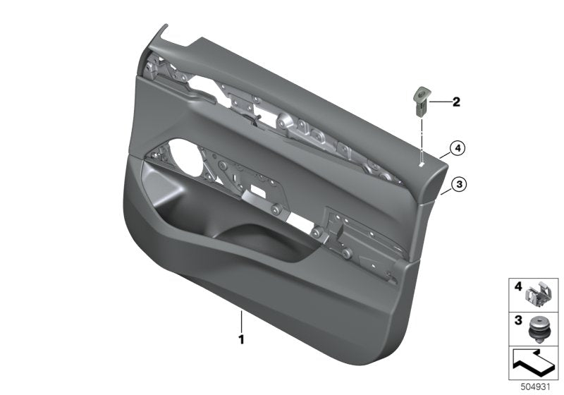 Genuine BMW 51418091481 G32 Door Trim Panel, Front Left SCHWARZ (Inc. 620dX, 630dX & 640dX)