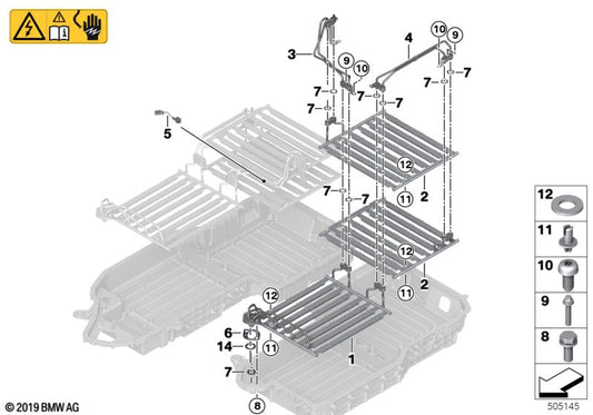 Genuine BMW 61278483890 G05 Radiator, High-Volt.Battery, Rear Lt (Inc. X5 45eX)