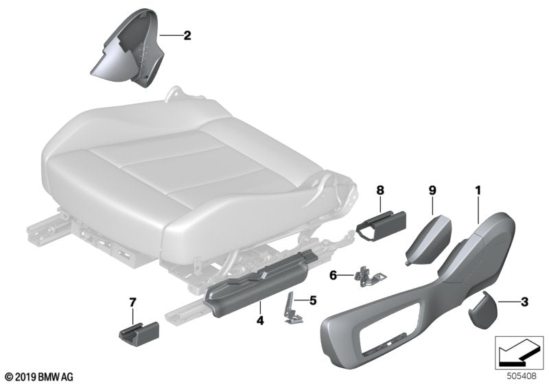 Genuine BMW 52109478365 G16 Cover, Belt Catch Left ELFENBEINWEISS (Inc. 840dX, 840iX & M850iX)