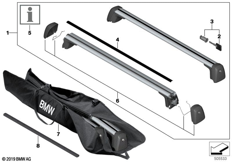 Genuine BMW 01292461895 G21 G06 G01 Mounting Information F39, G0X (Inc. 318d & X2)