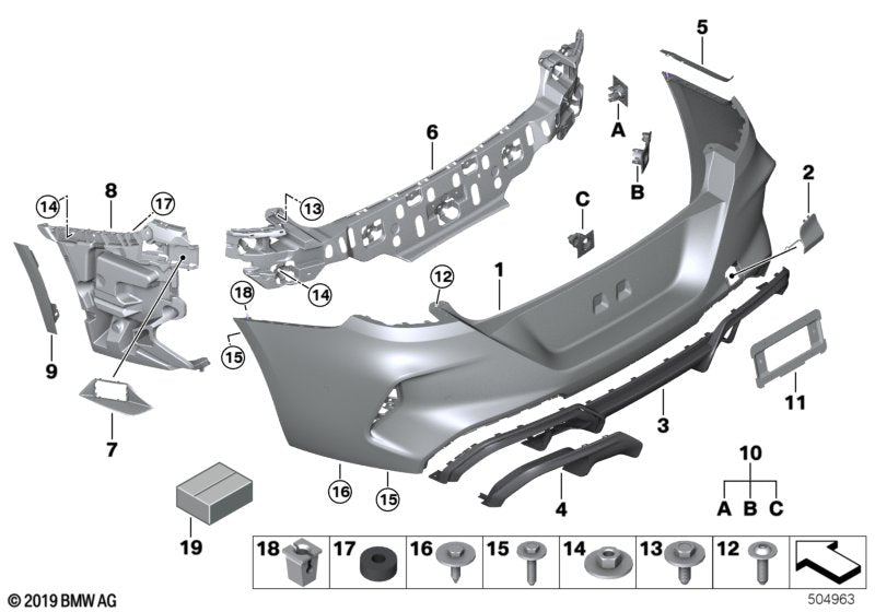 Genuine BMW 51128074345 F93 Connection Wheel Well, Left M (Inc. M8)
