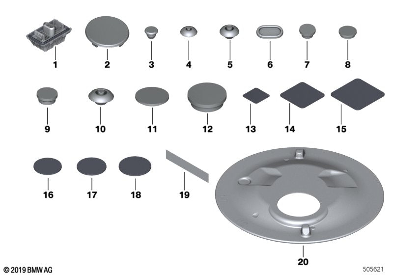 Genuine BMW 07147472364 G20 G21 Sealing Film 60X60mm (Inc. 330dX, 320iX & 330e)