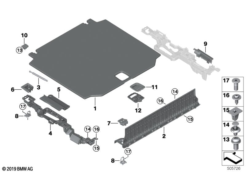 Genuine BMW 51477438235 G05 Pad, Side Member, Left (Inc. X5)