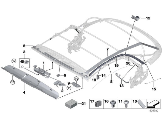 Genuine BMW 54347421659 Set, Support Rail, Front (Inc. 220i, 218d & 218i)