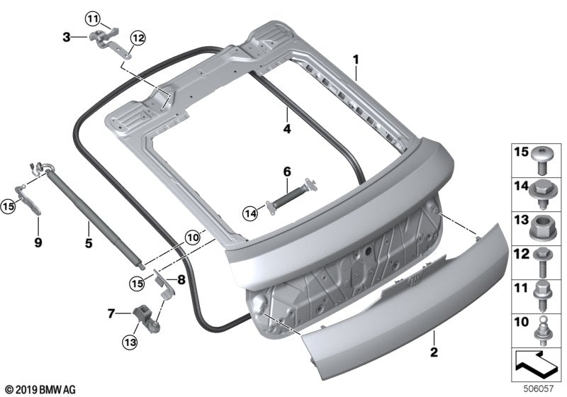 Genuine BMW 51247441961 G06 Wedge, Rear Hatch, Left (Inc. X6)
