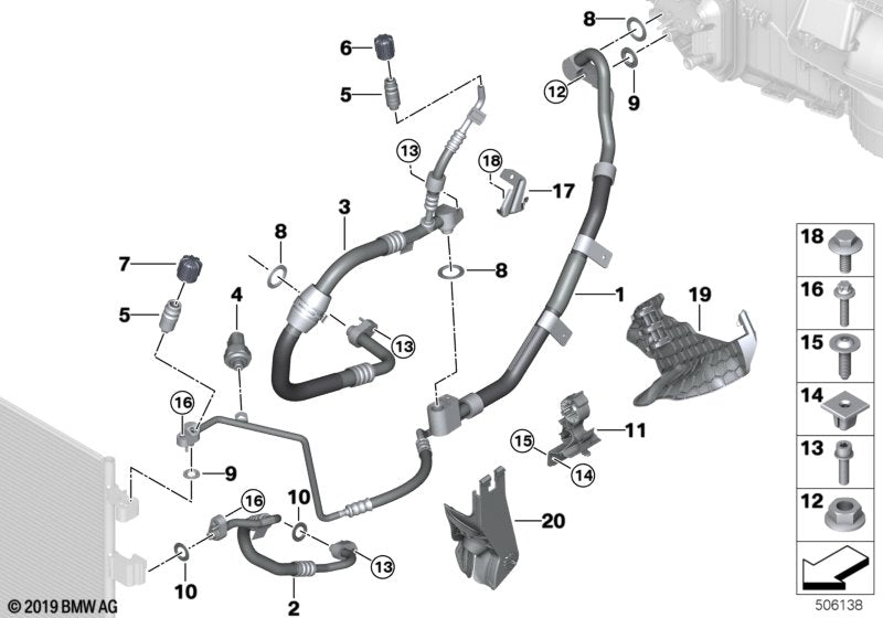Genuine BMW 64539462715 G07 Kältemittelschott (Inc. X7 M50iX)