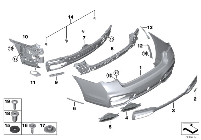 Genuine BMW 51128077096 G11 Right Rear Moulding M BLACKCHROME (Inc. M760iX, M760LiX & 730d)
