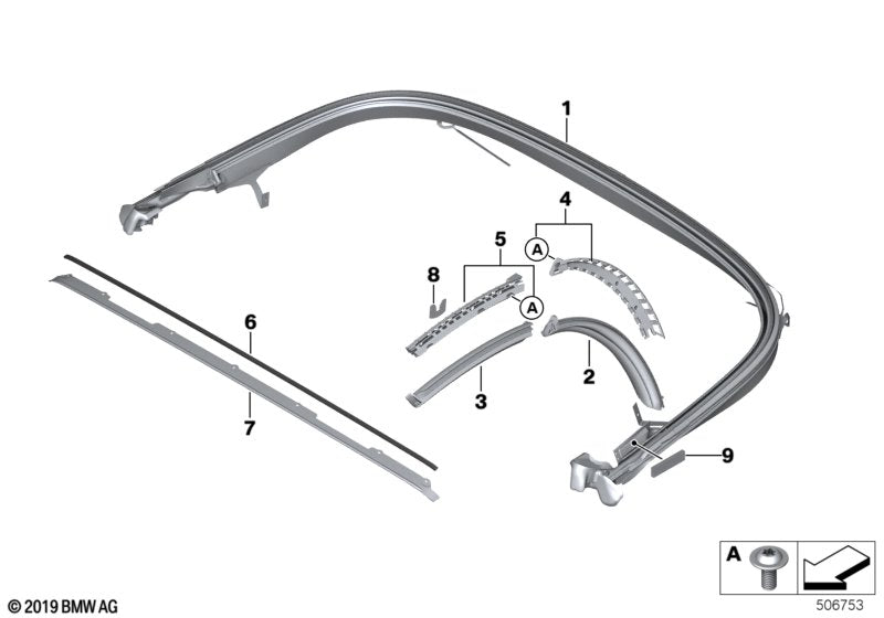 Genuine BMW 54347434519 G29 Sealing Left (Inc. Z4 M40i, Z4 30i & Z4 20i)