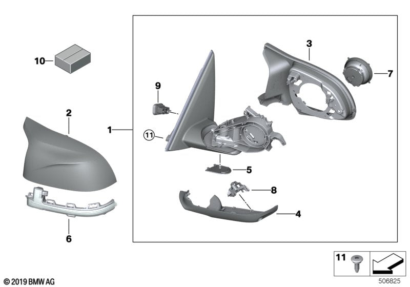 Genuine BMW 51168097352 Cover Cap, Primed, Right (Inc. X3 M & X4 M)