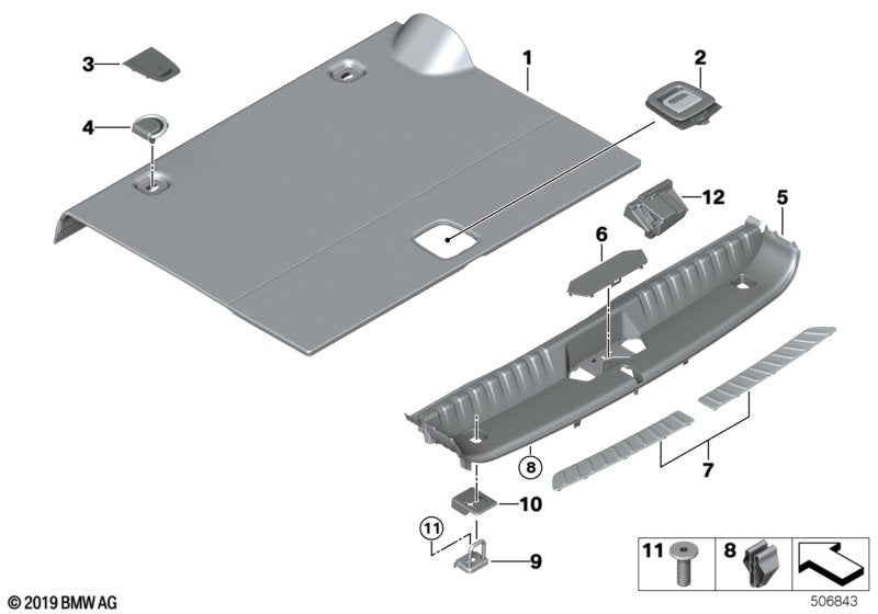 Genuine BMW 51476994251 G01 Support Bracket, Lashing Eye PHEV (Inc. X3 30eX)