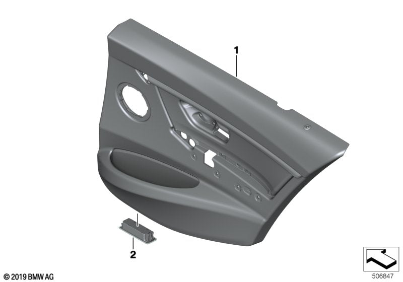 Genuine BMW 51427393472 Accent Modling, Rear Right SCHWARZ HOCHGL. (Inc. 328iX, 320iX & 320i)