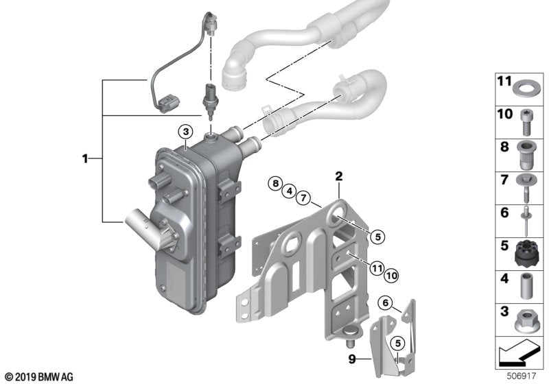 Genuine BMW 64129490557 I15 I12 Flow Heater Electr. (Inc. i8)