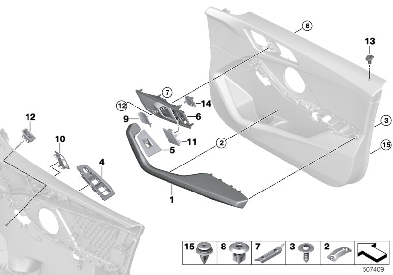 Genuine BMW 51427949580 F40 F44 Covering Right SCHWARZ (Inc. 220d, 118d & M235iX)