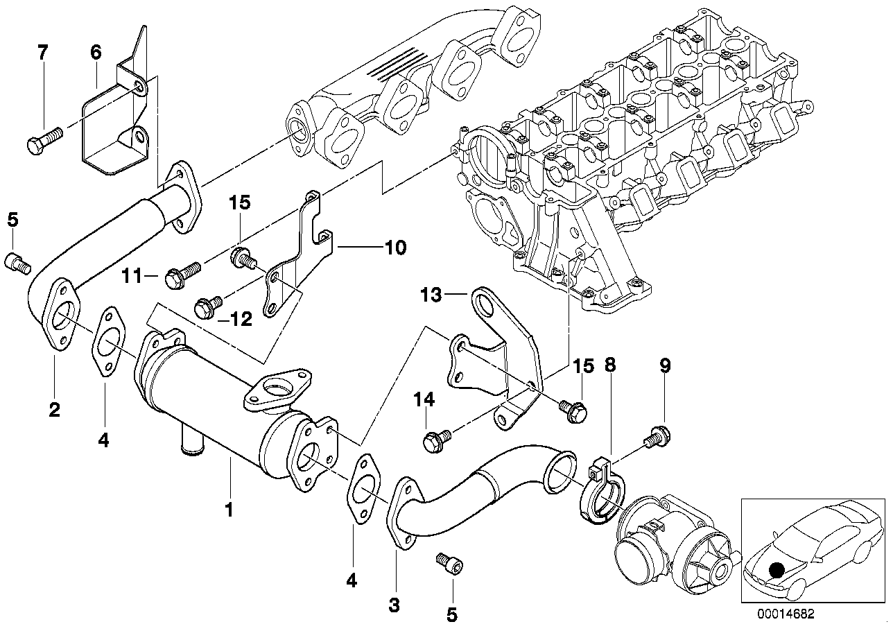 Genuine BMW 11712247881 E46 E39 Pipe (Inc. 320d & 520d)