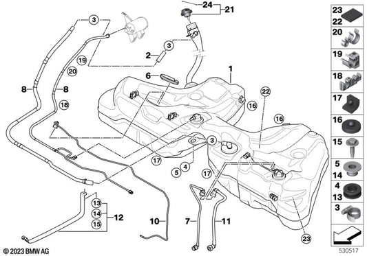 Genuine BMW 16146750466 Adapter For Fuel Tank | ML Performance UK Car Parts