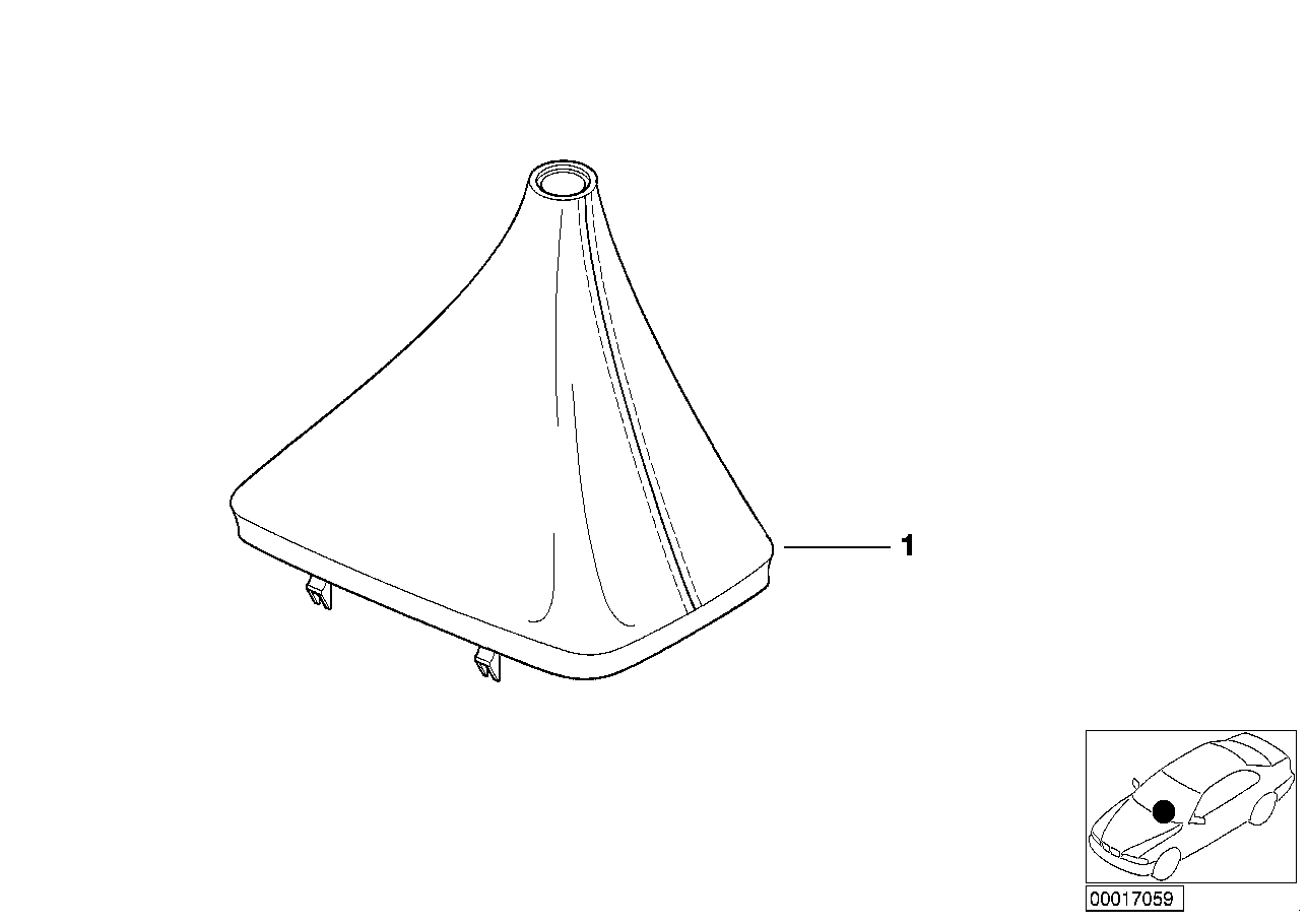Genuine BMW 25112267323 E36 Leather Boot Montana SCHWARZ/BLAU (Inc. 318tds, 316i 1.9 & 316i 1.6)