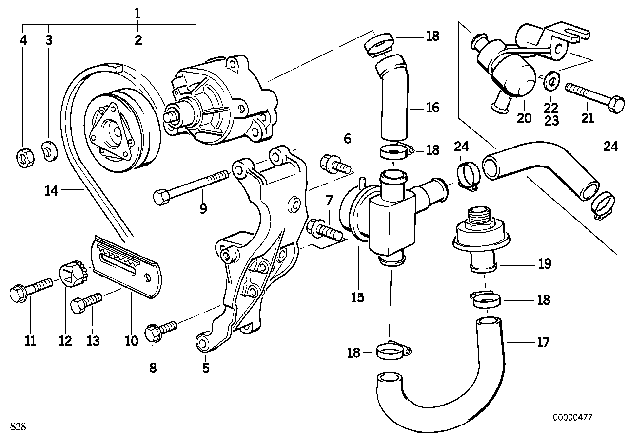 Genuine BMW 11721312910 E34 Hose (Inc. M5 3.6)