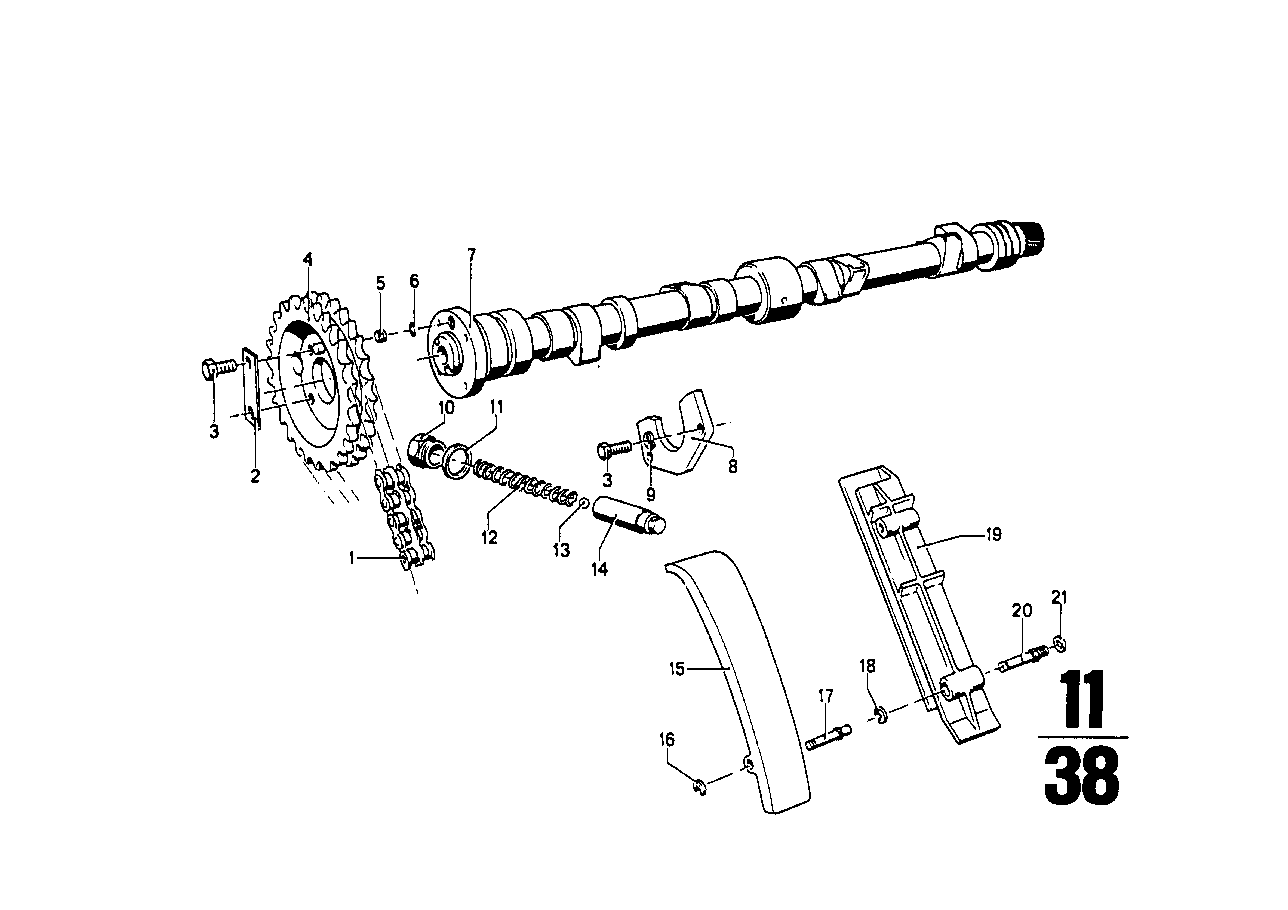 Genuine BMW 11310631014 E21 E12 Camshaft Camshaft (Inc. 1802, 2000 & 1600ti)