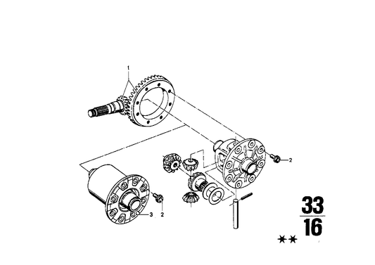 Genuine BMW 33121210742 E21 Crowngear Set I=43:11=3,91 (Inc. 320i, 2002ti & 1602)