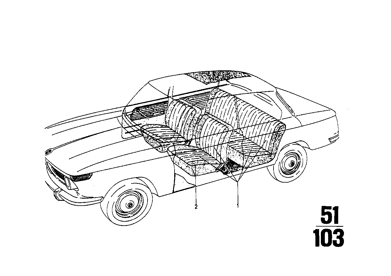 Genuine BMW 51921822083 Upholstery Cloth Schwarz NYLONFLOCK CORD (Inc. 1602, 3.0CSiL & 3.0SBav)