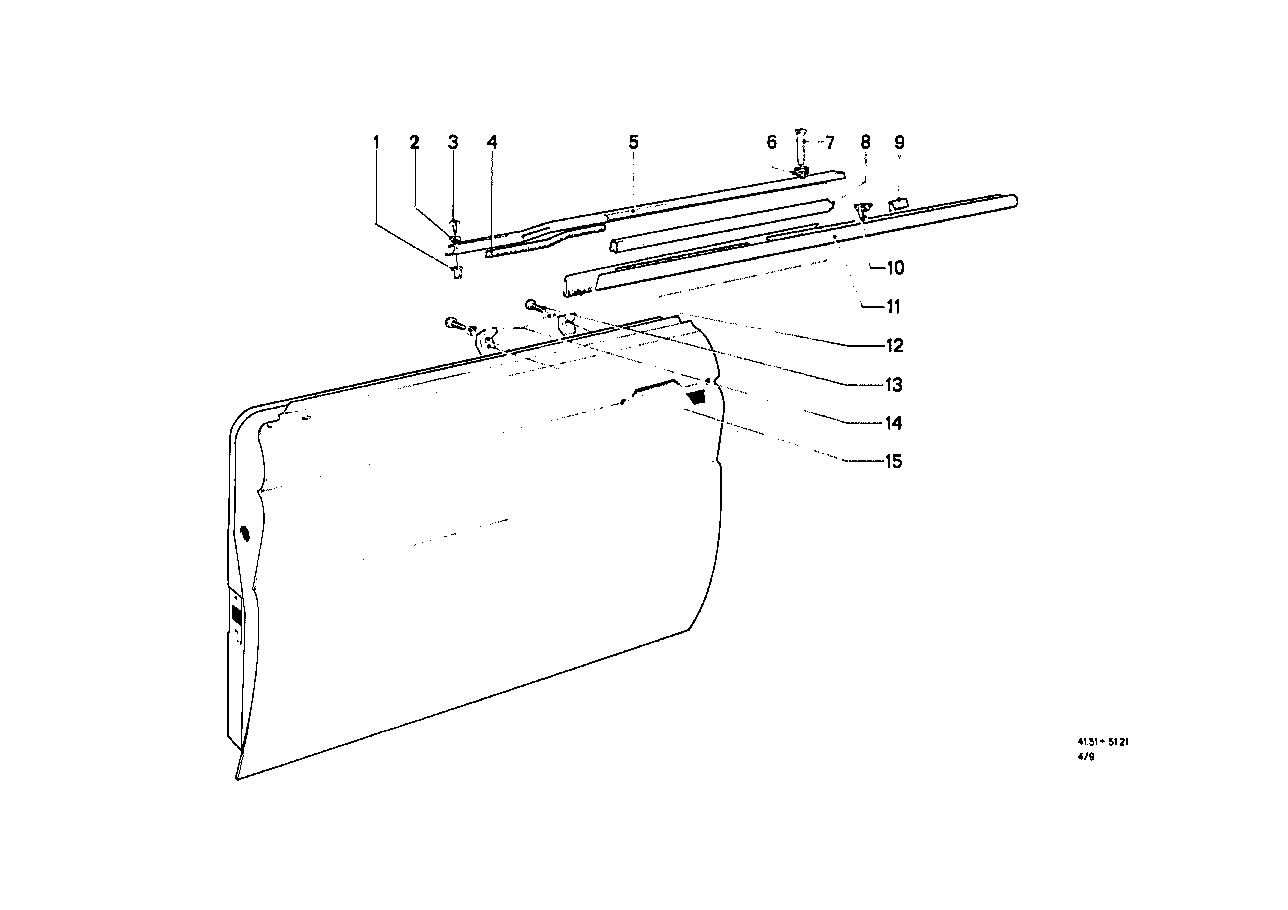 Genuine BMW 51216654220 Cover Strip, Left (Inc. 2000, 1800ti & 1800)
