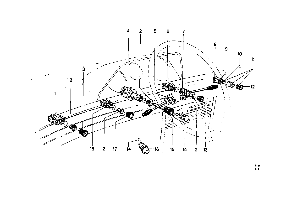 Genuine BMW 61341351049 Button ZIGARETTE (Inc. 3.0CS, 1800 & 3.0CSL)