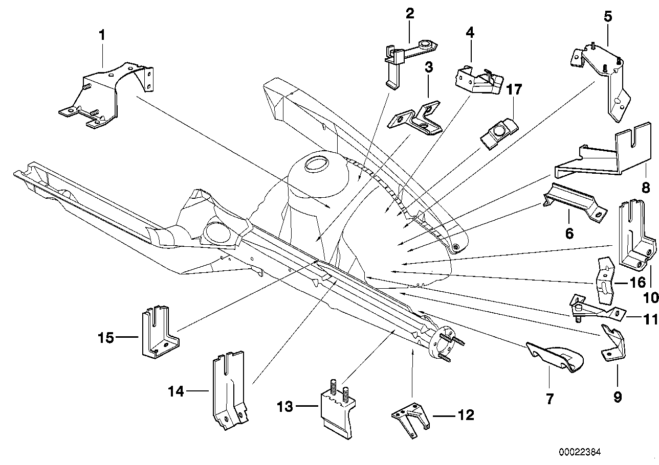 Genuine BMW 41148122555 E36 Bracket, Oil Carrier (Inc. 316i, Z3 1.9 & 318is)