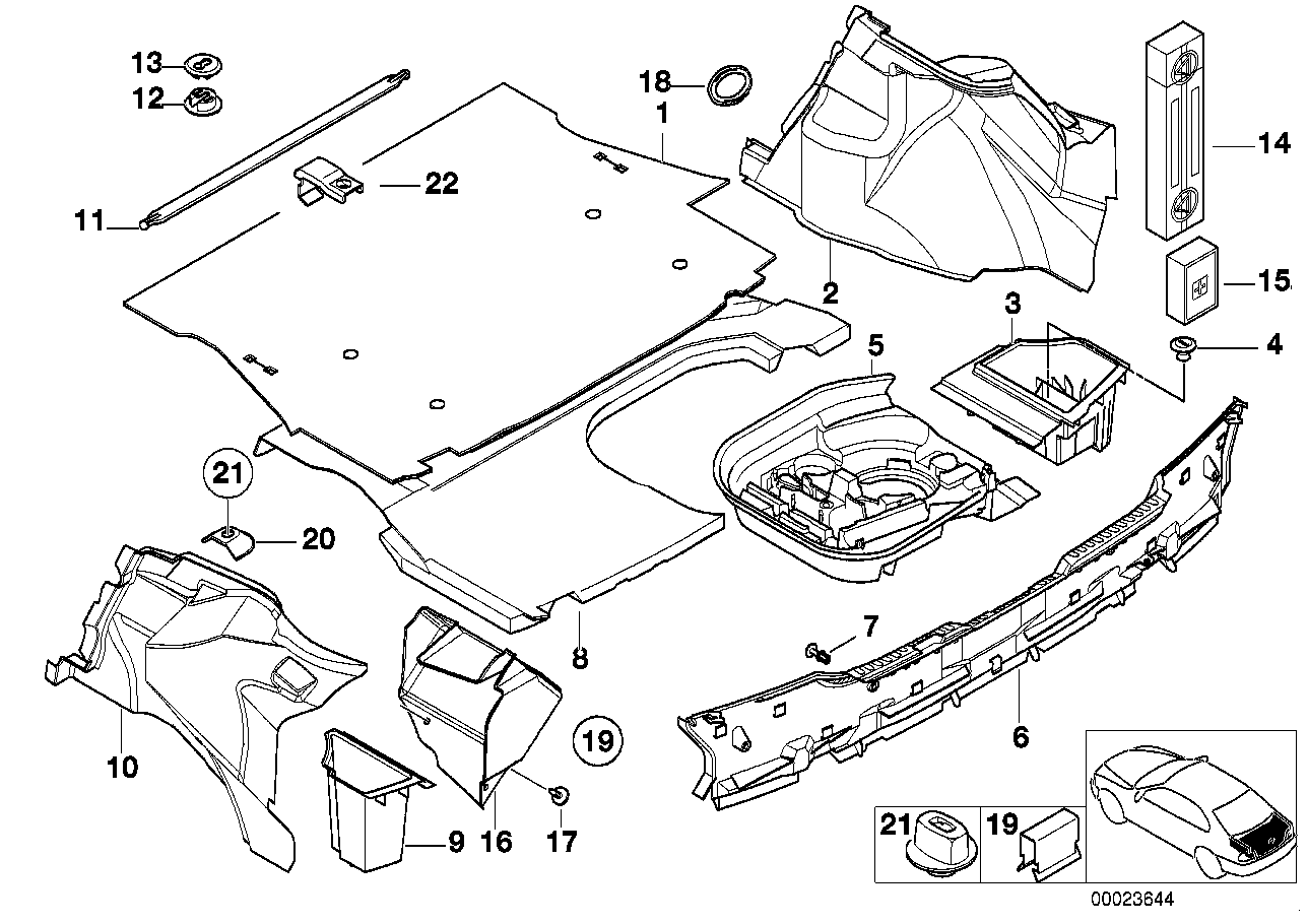 Genuine BMW 51478146948 E36 Luggage Compartment Pan SANDGRAU (Inc. 318ti, 316i 1.6 & 318tds)