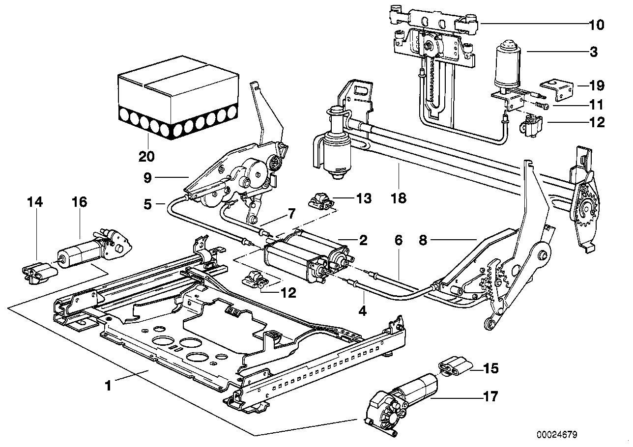 Genuine BMW 52101964178 E34 E32 Gearbox Right RHW/BOSCH (Inc. 750i, 520i & 518i)