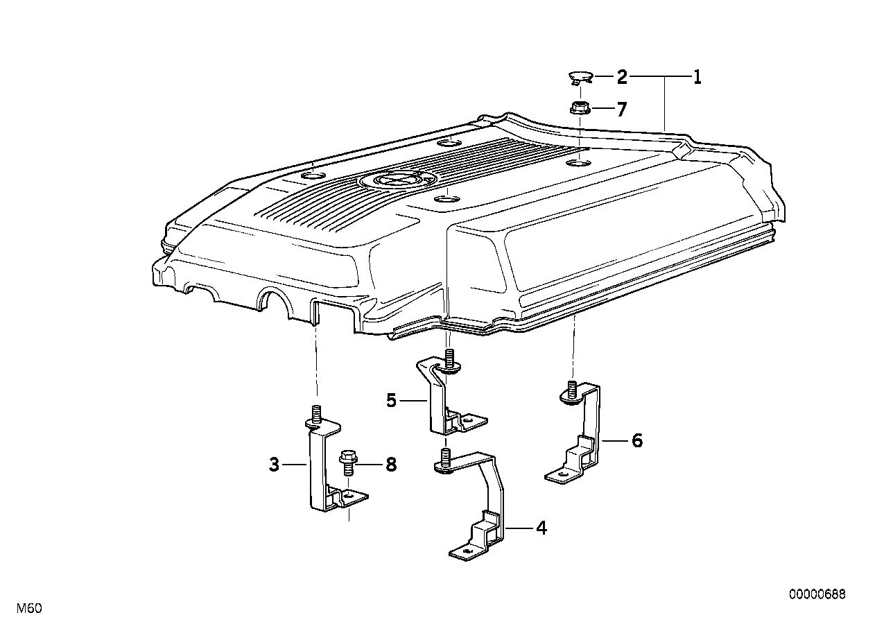 Genuine BMW 11611745610 E38 Sound Protection Cap (Inc. 735i, 730iL & 740iL)