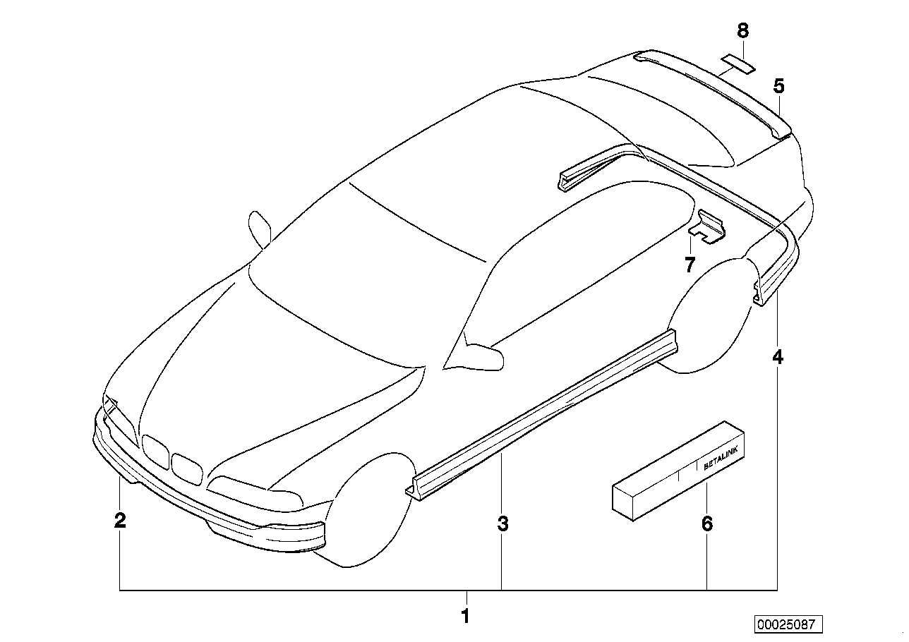 Genuine BMW 82699408497 E39 Stoplamp Rear Spoiler ERSATZTEIL (Inc. 530i, 525d & 535i)