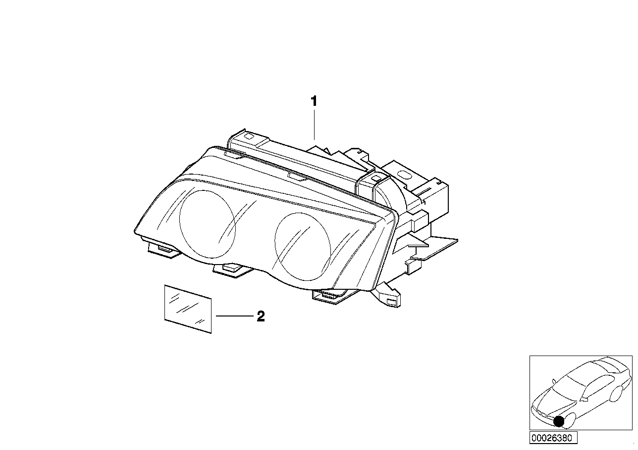 Genuine BMW 63126902754 E46 Headlight Right BOSCH (Inc. 330i, 320i & 325i)