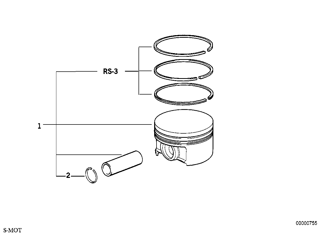 Genuine BMW 11257749818 Piston 86,91mm O. RING (Inc. E36 M3)