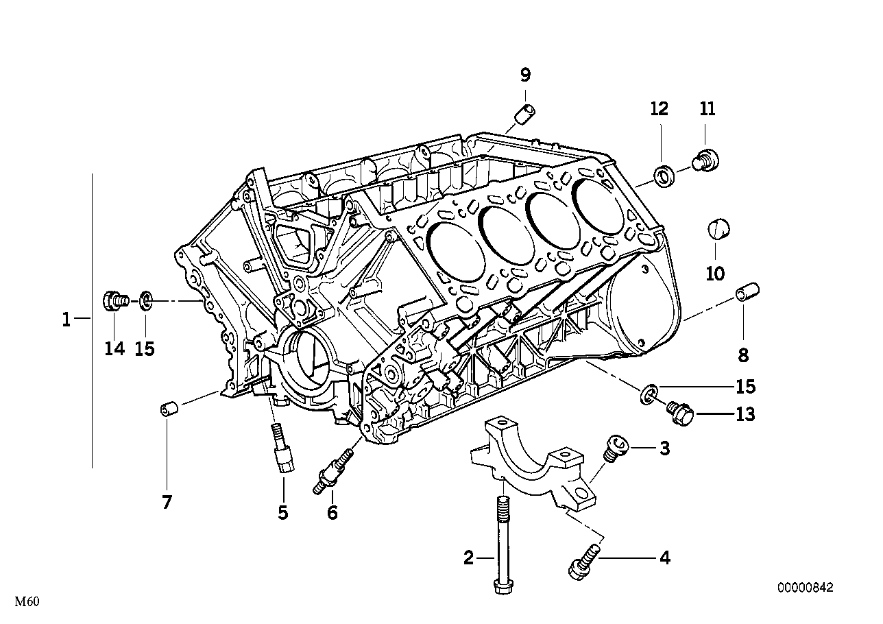Genuine BMW 11111702252 E38 E32 E34 Screw Plug M14X1,5 (Inc. 735i, 540i & 530i)
