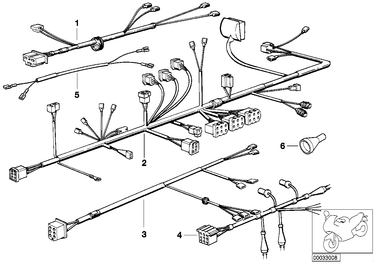 Genuine BMW 61121244414 Wiring Harness Trim (Inc. R 65 RT)
