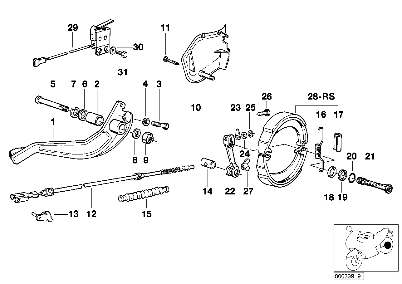Genuine BMW 34211458377 Tension Spring (Inc. R 80 GS, R 100 R & R 100 GS)